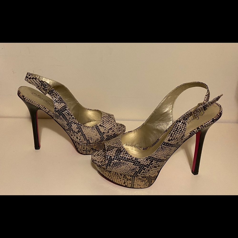 Snake skin heels